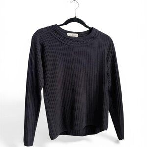 Women's Vintage David Hollis Black and Navy Sweatshirt